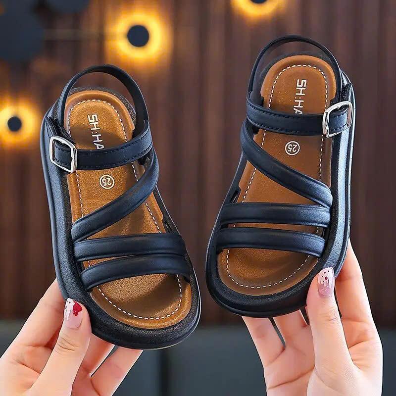 Mã D01-Dép quai hậu bé gái sandal quai chéo cho bé gái Sandal mùa hè mới cho bé gái đế mềm công chúa 3 màu. 1