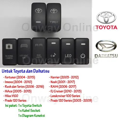 Best Switch Saklar Toyota Limited Edition Utk Hilux Fortuner Innova Rush