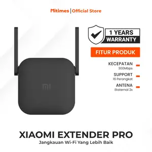 Xiaomi WiFi Range Extender Pro | 2 Eksternal Antena | Kecepatan Hingga 300Mbps