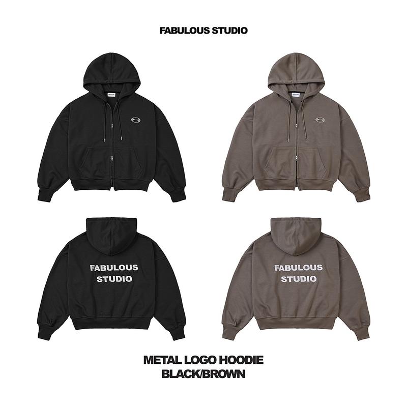 [ HOOIDE NỈ 2 DA ] FABULOUS hoodie nỉ 2 da mỏng nhẹ ( không xù lông ) ( có túi trong ) thêu chữ & logo kim loại