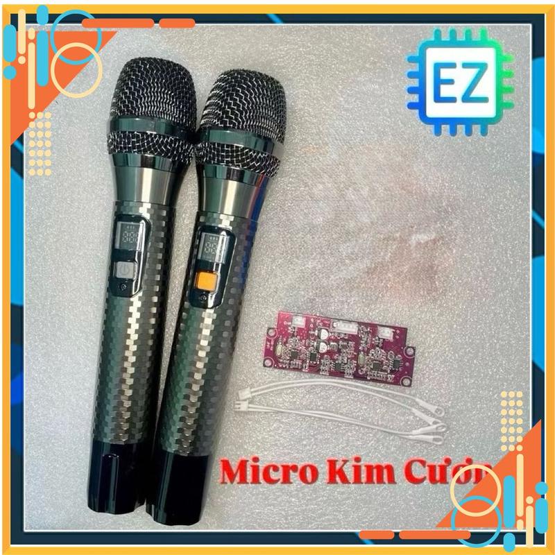 Bộ Micro kim cương uhf cao cấp vỏ kim loại chuyên dành cho loa kéo, loa xách…
