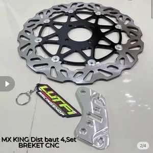 ￼piringan yamaha  baut 4  uk 300mm,set Breket CNC dural T6 MXKING,Z1 ZR MX OLD MX NEW VIXION