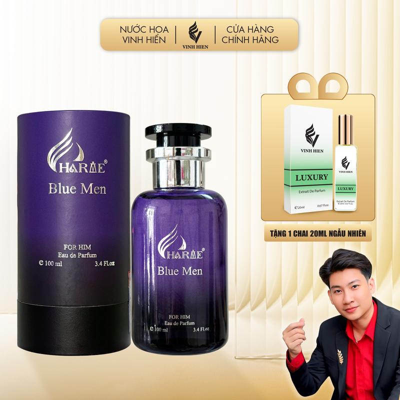 Nước Hoa Nam BLUE MEN 100ML - Tặng kèm 1 chai nước hoa 20ml - xịt thơm cosmetic - CHARME PERFUME