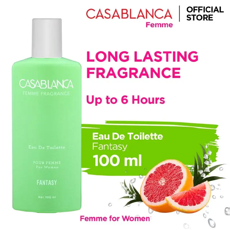 Casablanca Eau De Toilette Long Lasting Fragrance 100 ML / Casablanca EDT Homme 100 ML / Casablanca EDT Femme 100 ML/ 3