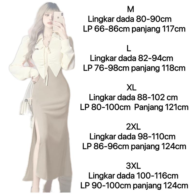 Product Introduction of Dress Basic Simple Knit Lembut Premium Bahan Melar Lengan Panjang Gaun Casual Bodycon Slim Sexy Wanita  Baju Home Dress Nyaman M436 0