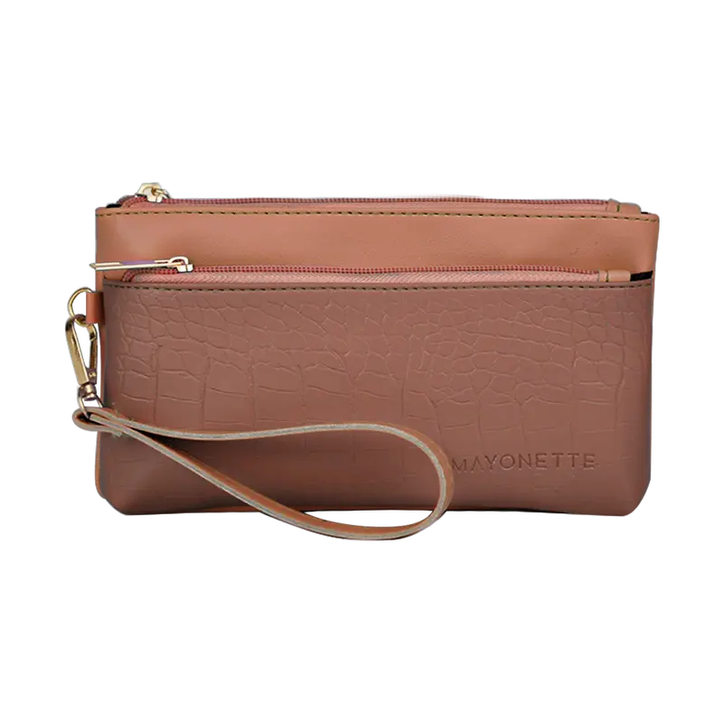 MAYONETTE Lumina Croco Pouch Dompet Wanita Terbaru 2021 Korea Tas Croco Wanita Kulit 6