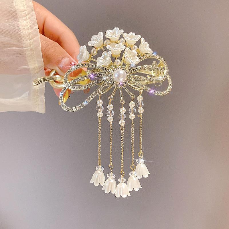  Kẹp Xoắn Tua Rua Lily Of The Thung Lũng Kẹp Tóc Sau Đầu Mới Phụ Kiện Tóc Kẹp Dây Đeo Đơn Phụ Kiện Tóc Cho Nữ 
