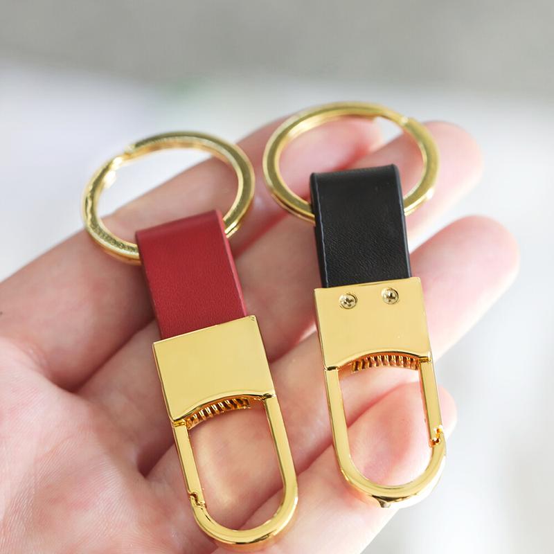 St. kunkka 1pcs 3x8cm Multicolor Metal Cowhide Car Keychain Fashion Accessories for diy Keychain Accessories Accessories 2