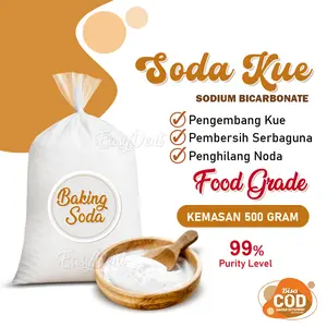 Soda Kue Sodium Bicarbonate 500gr Baking Soda Powder Pengembang Kue Food Grade