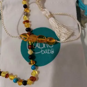 AGL38 Kalung dan Gelang Amber Bayi Tumbuh Gigi Bayi By Carlis Baby.