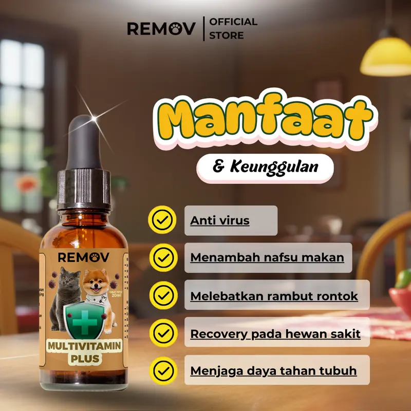 Remov Multivitamin Plus Untuk Kucing & Anjing Penambah Nafsu Makan 1