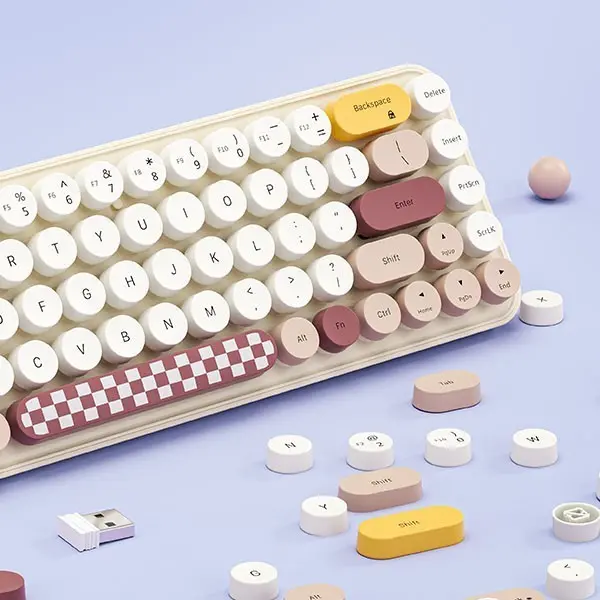 Robot KM3600 / KM-3600 Pastel Colorful Keyboard Dan Mouse Wireless Combo 3