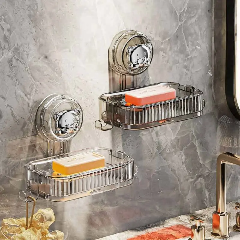 Tempat Sabun Batang Tempel Dinding Dengan Alas Tirisan Air - Rak Sabun Soap Holder Anti Air