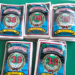 Puder Obat Sakit Kepala Cap Tiga Delapan 38 Paracetamol Acetosal Cofein Asli 100% untuk Pengobatan Sakit Kepala. isi 12 biji