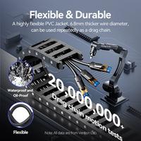 Gambar Vention Kabel LAN Cat6A RJ45 SFTP Industrial Drag Chain Gigabit Ethernet Ultra Flexible Patch Cable - IBT Black, 0.3 Meter dari Vention Authorized Store Kota Administrasi Jakarta Barat 2 Tokopedia