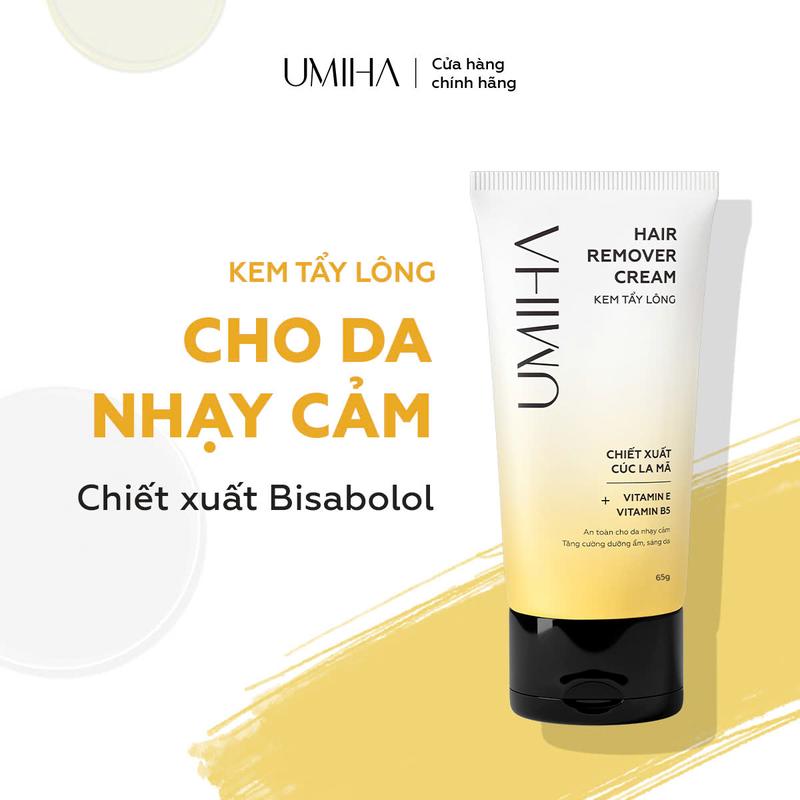 Kem tẩy lông body chiết xuất Cúc La Mã 65g dành cho da nhạy cảm UMIHA dưỡng da làm dịu và ngăn ngừa sự mọc lại của lông mang lại làn da mềm mại mịn màng. Cạo Râu