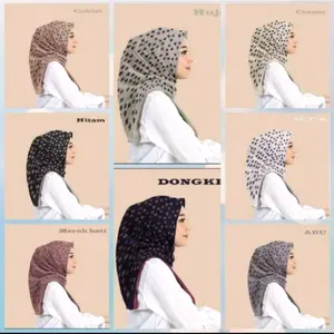 hijab segiempat motif bintang kecil voal sublime lassercut