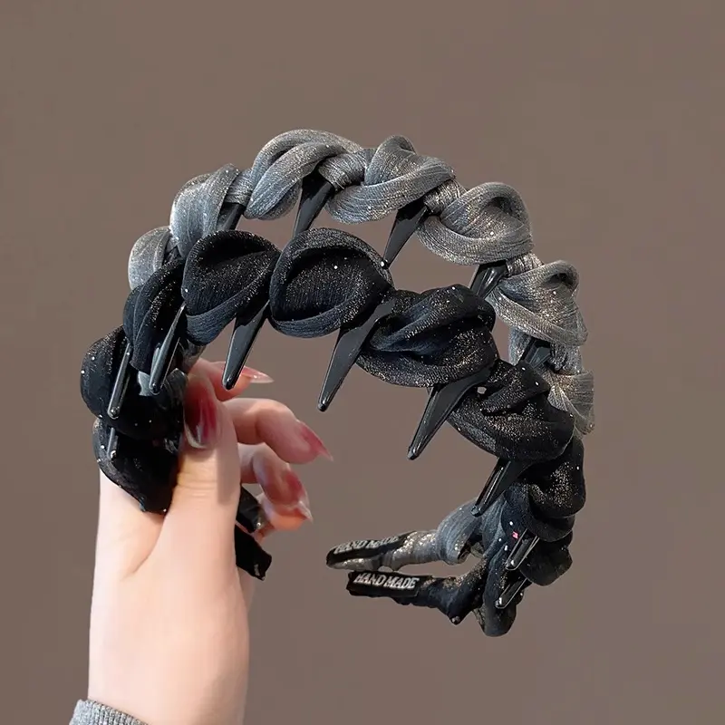 Băng Đô Sợi Ngọc Trai, Thiết Kế Thanh Lịch, Dành Cho Nữ, Mẫu Mới 2025, Dễ Phối Đồ Sử Dụng Ngoài Trời, Băng Đô Áp Lực, Dây Đeo Chống Trượt, Có Răng