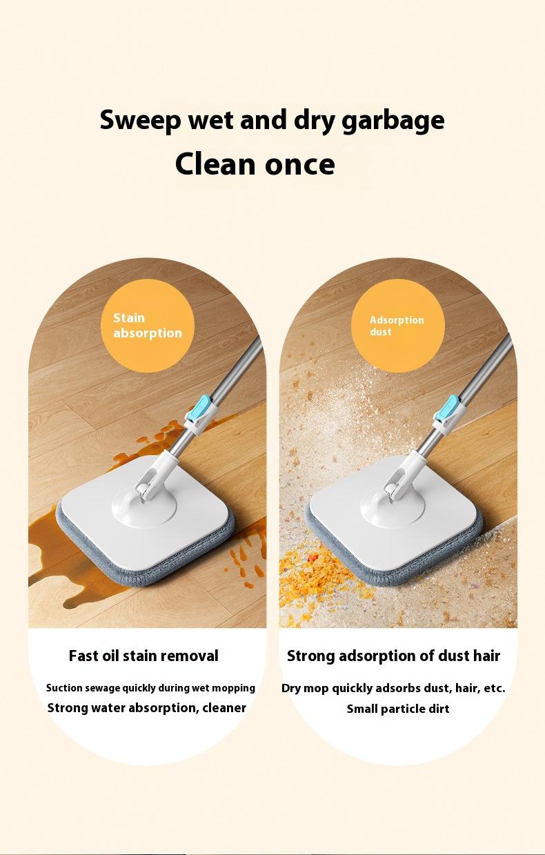 Product Introduction of SG Ready Stock Rotary Mop Sewage separation 2-in-1 Single bucket square mop head pad No hand washing required 26