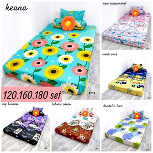 Sprei LivE Katun 120.160.180 Set Bantal.Guling King - Anti Luntur - Sarung