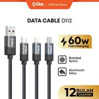 Gambar Olike D112 Data Cable Fast Charging Micro Type C Lightning D112M D112C D112L - Type C dari Starcomp Semarang Kota Semarang 2 Tokopedia