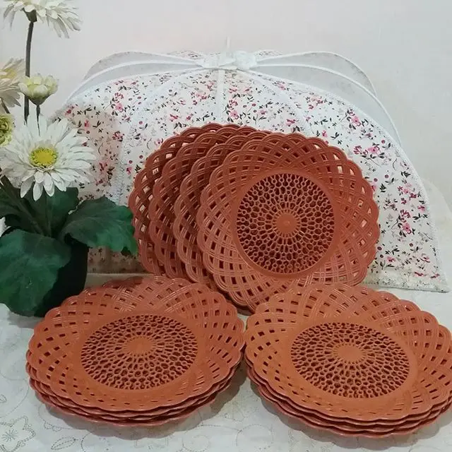 Piring Makan Rotan Plastik (12 pcs) 5