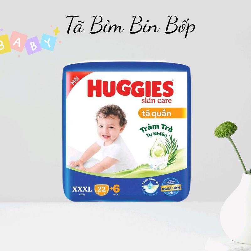  Combo lẻ 2 3 bịch Huggies skin care cho bé tã quần XXXl28 miếng cho bé từ 20kg đến 30kg 