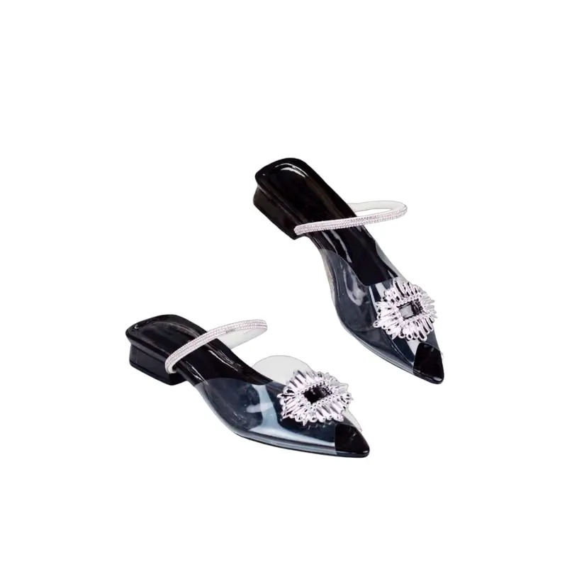 GS28 Sandal Wanita Heels Mules Flat Mika Tali Belakang A07 1