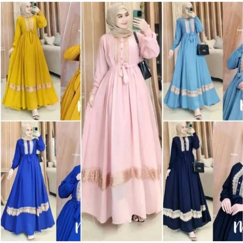 GAMIS RENDA MAZUMY MEWAH | DRESS WANITA MAZUMY MAXY PREMIUM JUMBO BUSUI TERBARU Muslim Dewasa Maxi Crinkle Airflow Remaja 8
