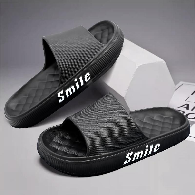 Product Introduction of Sandal Cowok Selop Karet Smile Type 913 Sandal Outdor dan Indoor Anti Slip Anti Air Bahan EVA  Tidak Bau  Pria Shoes Sendal 2