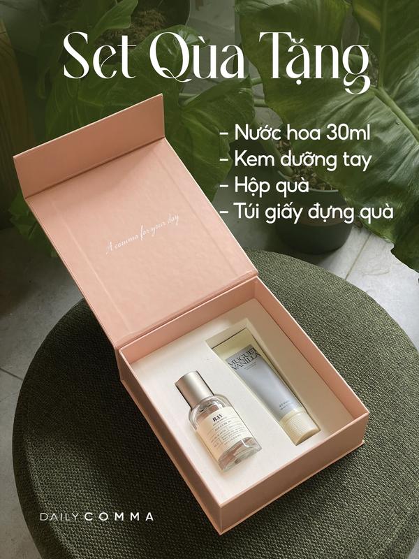 Set Qùa Tặng Daily Comma Nước hoa 30ml + Kem dưỡng tay chống khô nẻ mùa đông - quà tặng người thương dịp lễ, sinh nhật