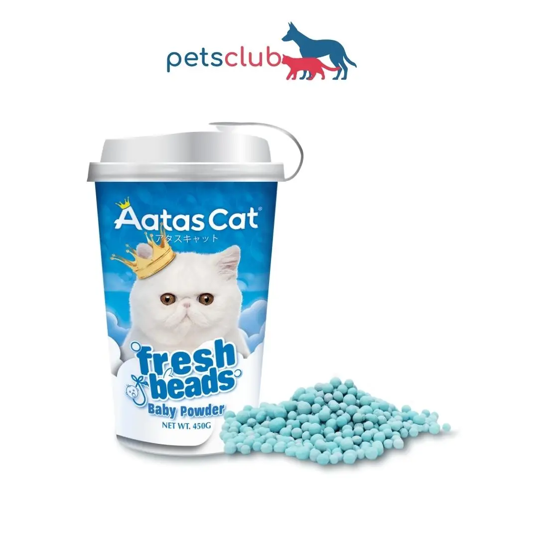 Aatas Cat - Fresh Beads Deodorizer Baby Powder Suitable for all Types of Cat Litter, 450g