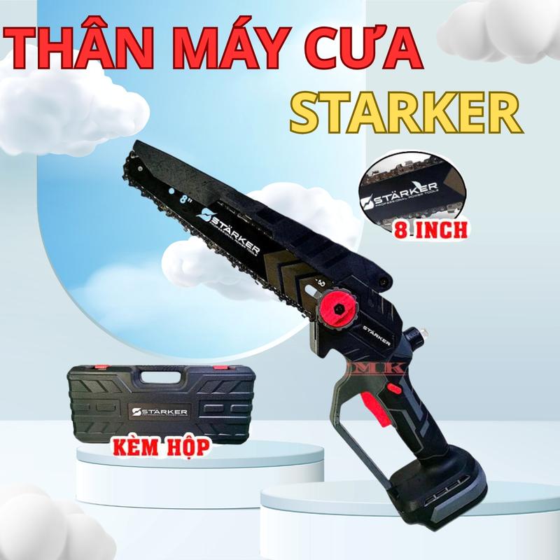    THÂN CƯA STARKER   Máy Cưa Xích STARKER Động Cơ Từ Lõi Đồng Không Chổi Than Có Hiển Thị Đèn Led Báo Pin Có Bình Tra Dầu Nhớt Tự Động Có Khóa Tăng Lam Xích Tự Động Bảo Hành 1 Năm 