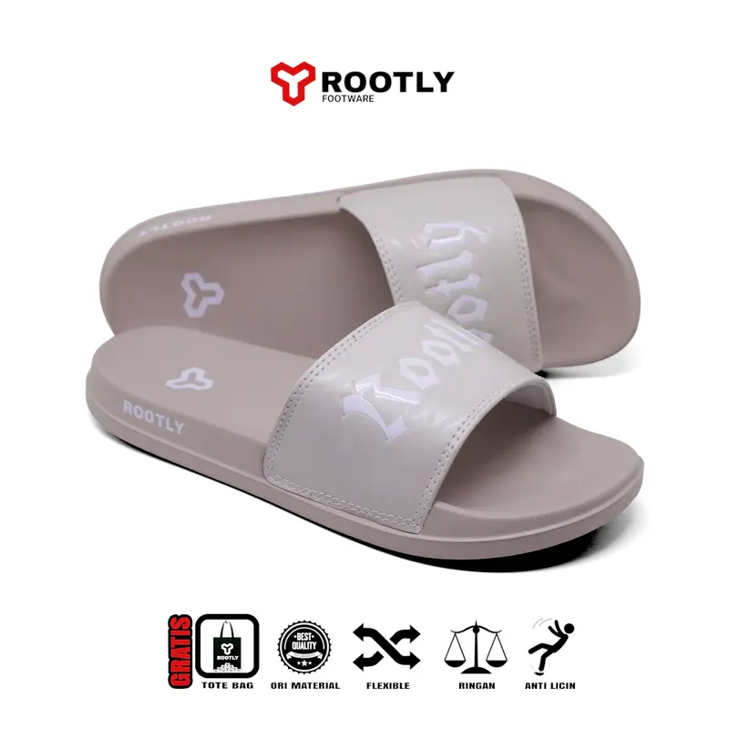 Rootly - Sandal Slipper Begie Polos Simple 3