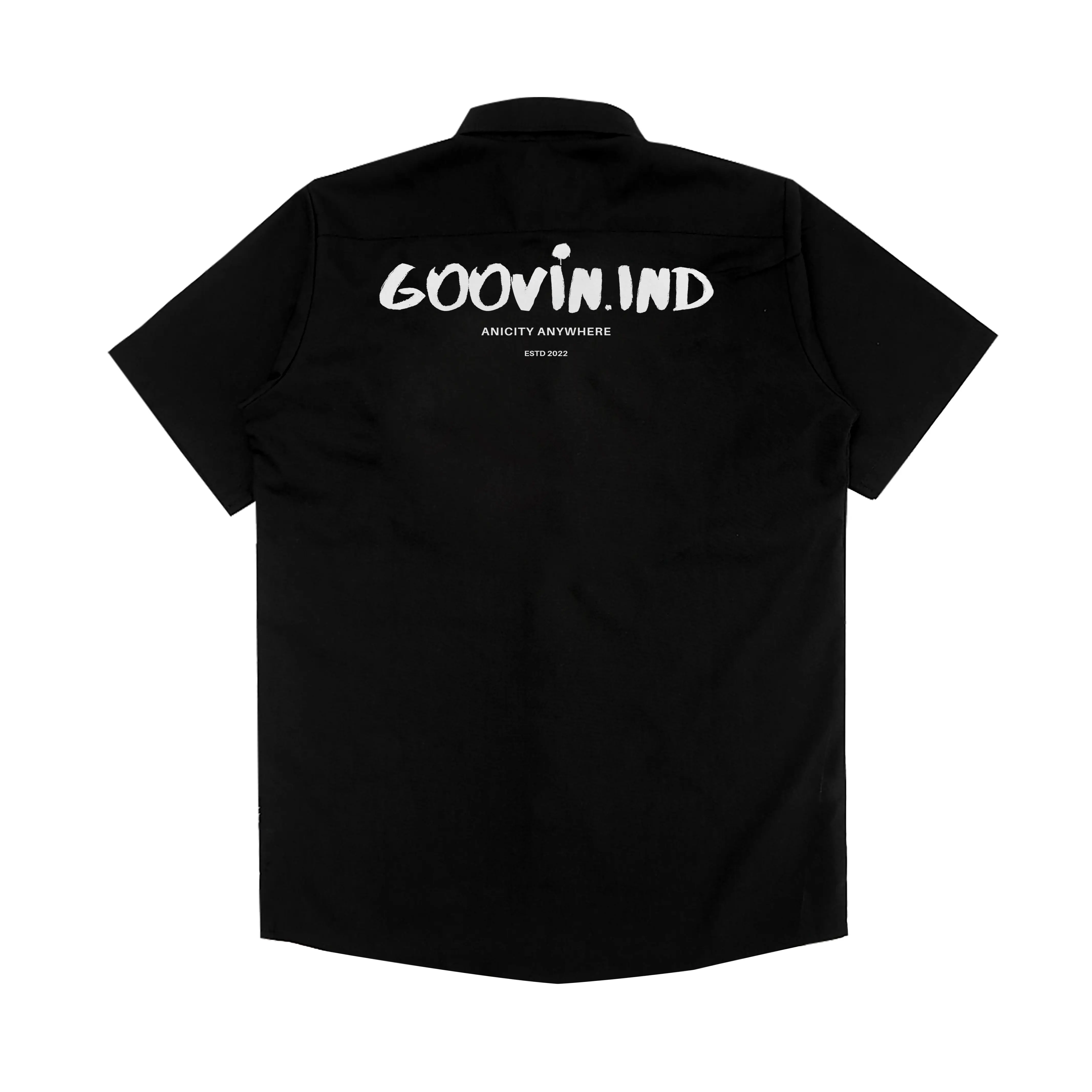 Goovin Workshirt Based Kemeja Pendek Pria Baju Distro Kaos Oblong Katun Surfing Dewasa Combed Cowok Sablon Keren