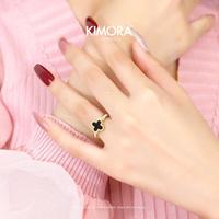 Gambar Kimora - Cincin Titanium Perhiasan Wanita Aksesoris Cantik Bunga Hitam Clara Cnt219 - CNT219 GOLD 8 dari Kimora Jewelry Kota Denpasar 4 Tokopedia