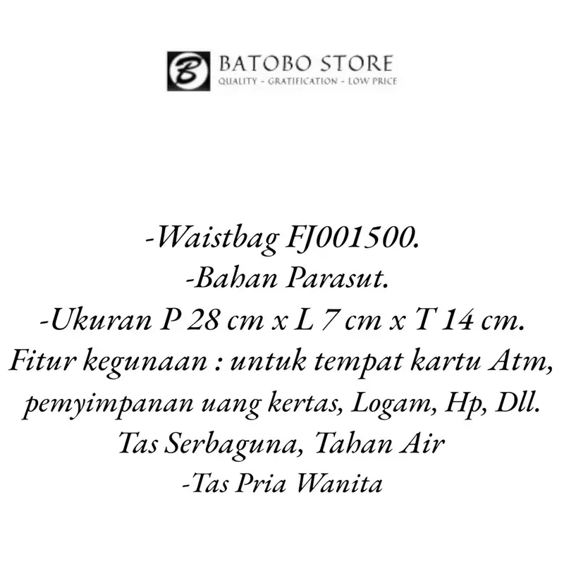 WaistBag Bordir Wanita Terlaris Bahan Nylon Tipe 3 Resleting 8