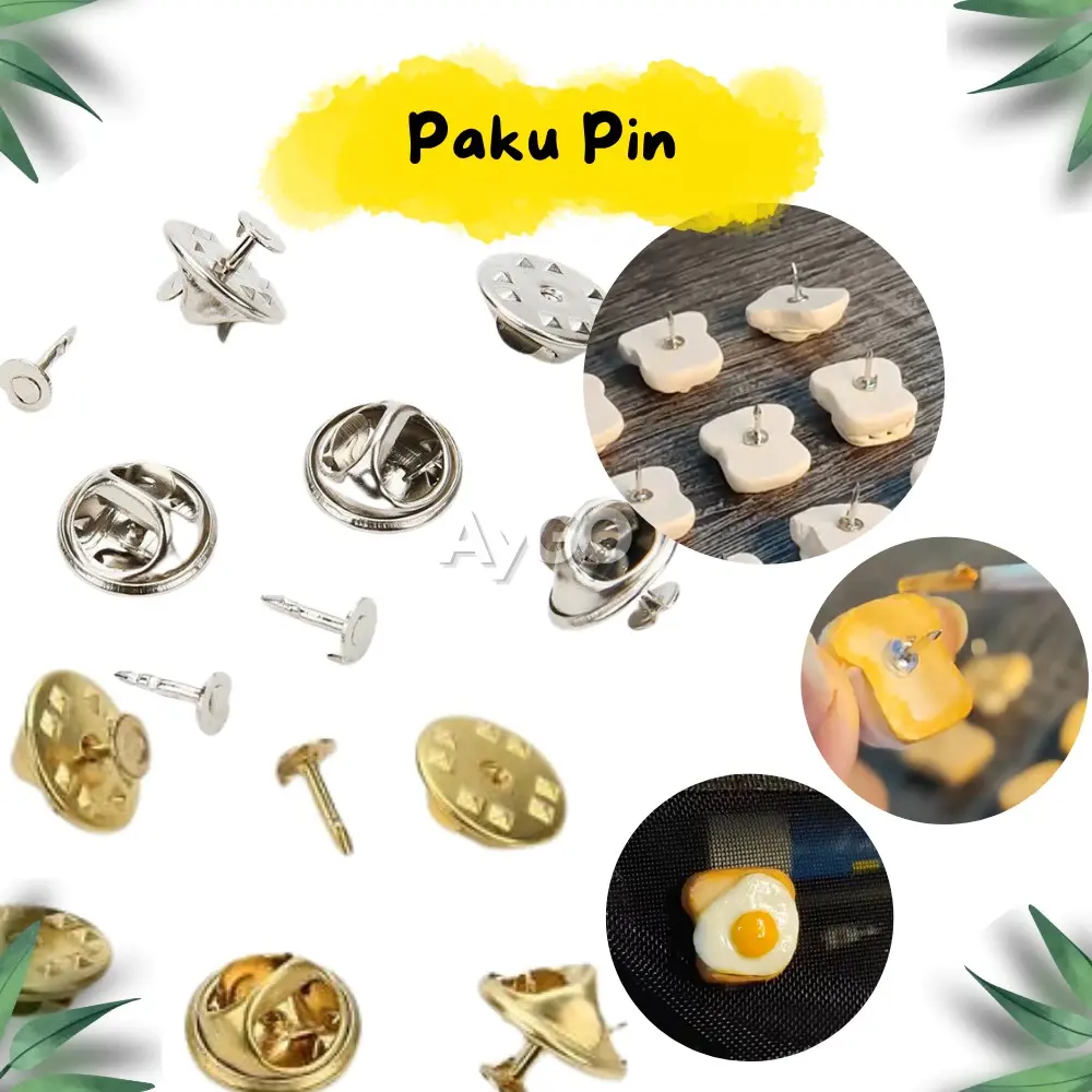 Paku Pin / Butterfly Clutch Pin For Clay and Craft