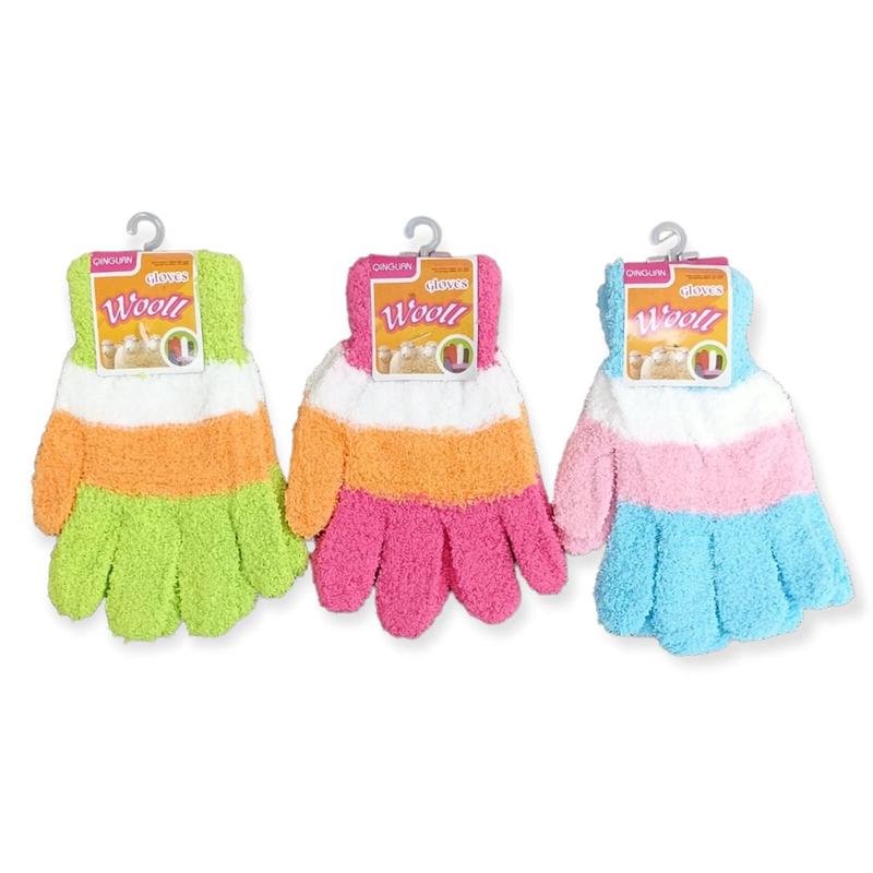 Sarung tangan woll bulu lembut / sarung tangan wanita dewasa / sarung tangan motor belang Gloves Gloves 5