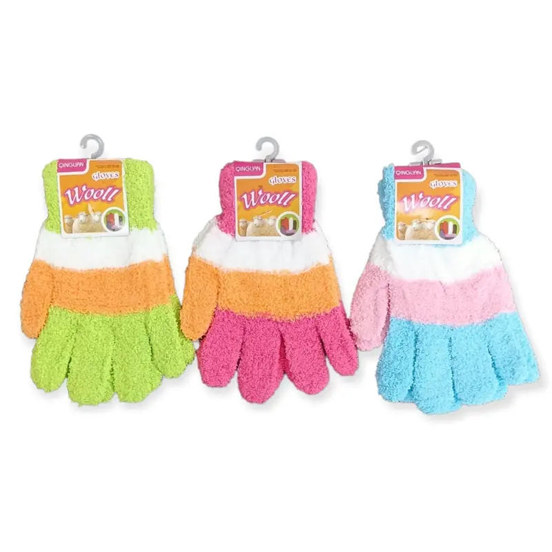 Sarung tangan woll bulu lembut / sarung tangan wanita dewasa / sarung tangan motor belang Gloves Gloves 5