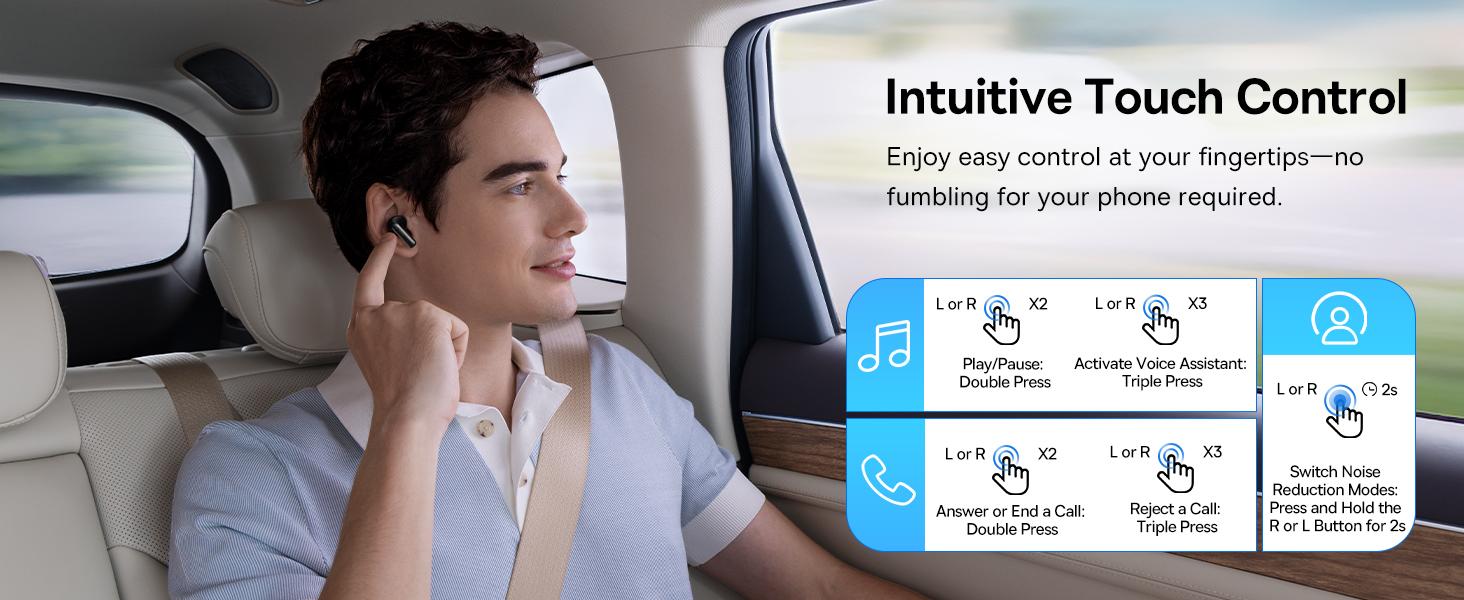 Baseus BP1 Pro TWS Adaptive ANC Hi-Res LDAC -50dB 6 Mic ENC with IP55 & 55H Earbud Earphone Bluetooth 6.0