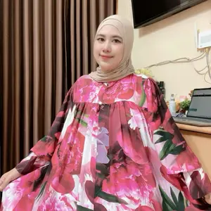 GAMIS ARSYILA ld 120cm PB135cm  bahan rayon premium gamis lengan balon dress muslim wanita panjang