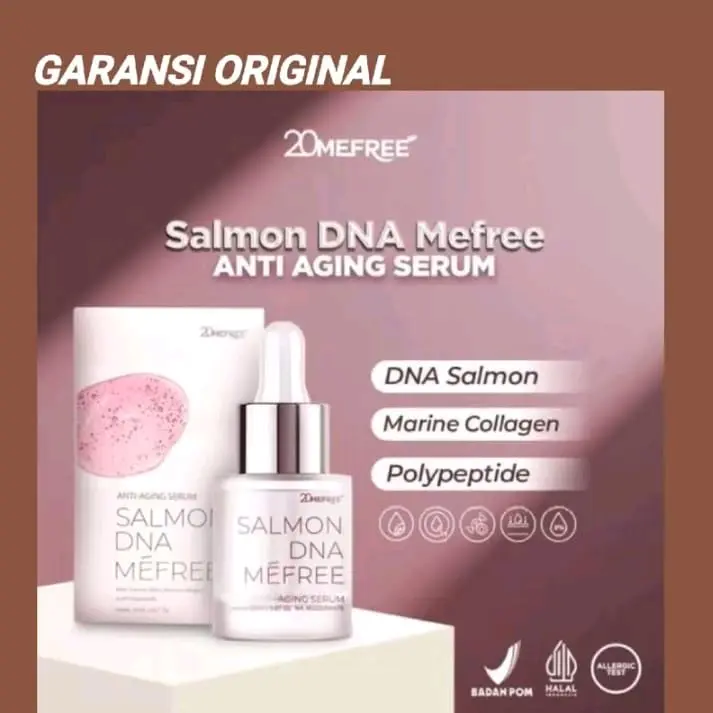 20Mefree Anti Aging Serum Salmon DNA Mefree - Anti Penuaan,Perawatan Kerutan Wajah, Serum Anti Aging dan Mengencangkan Kulit glow Memutihkan Vitamin Tetes acne 2