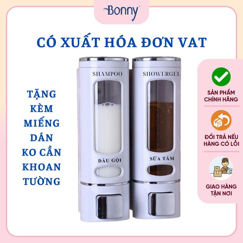  Bình đựng nước rửa tay hộp đựng dầu gội sữa tắm gắn tường hộp đựng nước rửa chén bình đôi cao cấp 