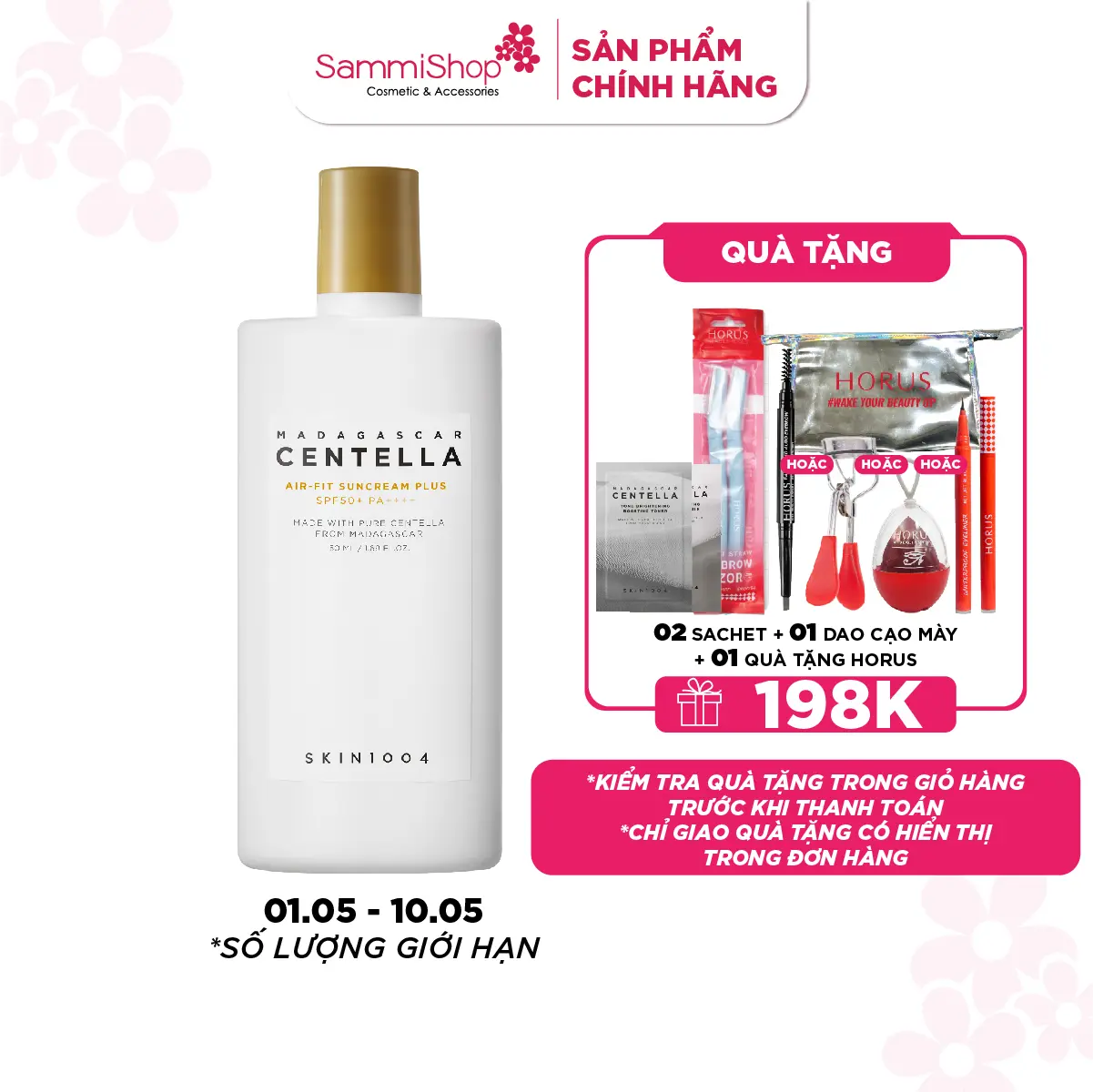 Skin1004 Kem chống nắng (Sunscreen) Madagascar Centella Air-Fit SunCream Plus 50ml Chăm Sóc Da