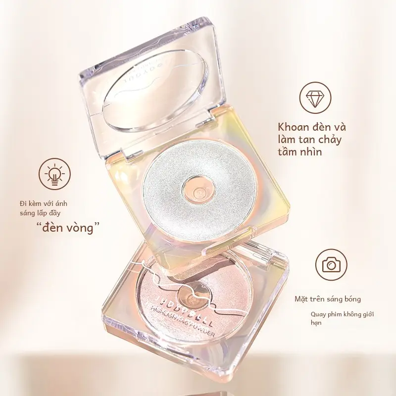 Phấn Bắt Sáng Judydoll, Kết Hợp Miễn Phí, Màu Cam Đơn Sắc Hoa Cầu Vồng, Phấn Bắt Sáng Màu Hồng Lấp Lánh, Phấn Bắt Sáng Màu Cam, Phấn Bắt Sáng Màu Cam jeffree star  highlighter light 2