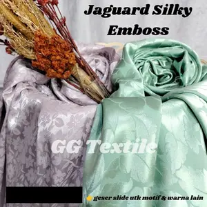 Kain Jaguard Satin Silky [Jacquard Satin Silky] Original Import Premium Quality / Tidak Jual KW kain kebaya bordir shimmer silk Baju