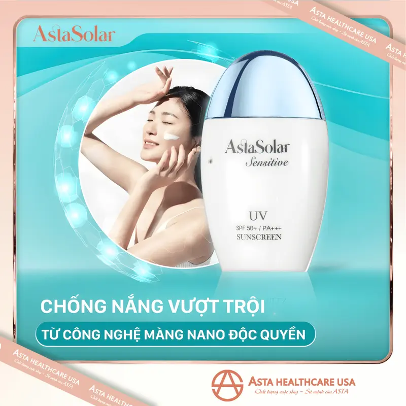 Sữa nano lotion chống nắng dưỡng da nhạy cảm AstaSolar Sensitive Sunscreen 50ml SPF50++ PA+++ 1