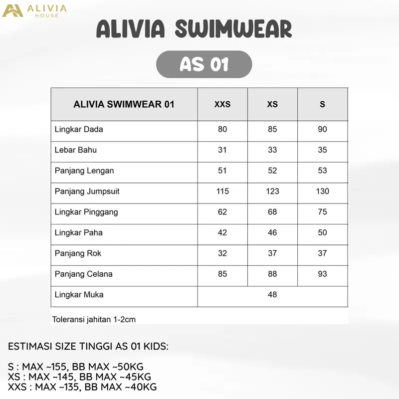 Baju Renang Anak AS01 Kids Baju Renang Perempuan Muslim Alivia Baju Renang Muslimah Anak Alivia House 7