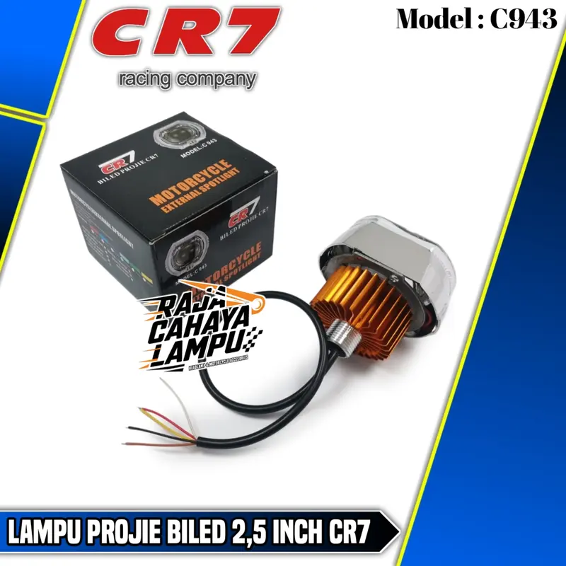 Projie Biled Ala Ala Mini 2,5 Inch CR7 Lampu Projie Biled Cut Off Ring Plus Shourd Universal Motor Mobil 3